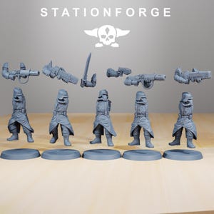 Grimguard-förångare | Station Forge 16k hartsminiatyrer | 28 mm 32 mm bordsskiva krigsspel | Omålad bild 3
