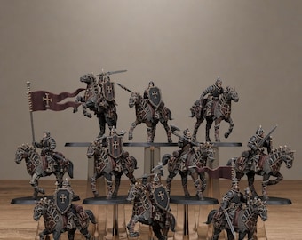 Legacy Thorncrest Cavalry | Station Forge 16k Resin Miniatures | 28mm 32mm Tabletop Wargaming | Unpainted