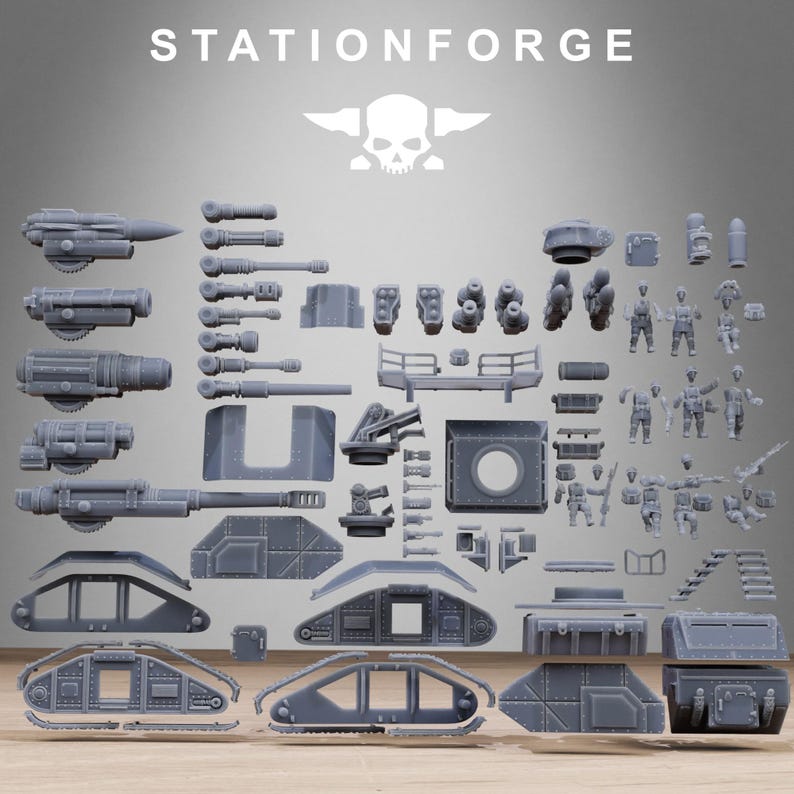Freeguard artillerie minitank | Station Forge 16k harsminiaturen | 28 mm 32 mm tafelblad oorlogsspellen | Ongeverfd afbeelding 10