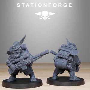 GrimGuard Skulldart Trappers | Station Forge 16k Resin-Miniaturen | 28 mm/32 mm Tabletop-Wargaming | Unbemalt Bild 9