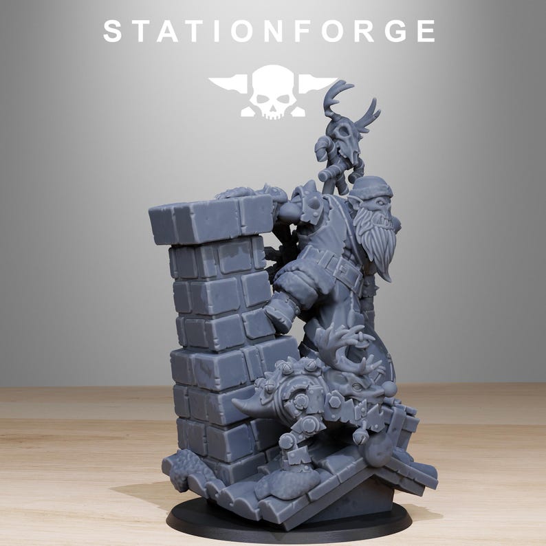 Orks Orkaz Claus | Station Forge 16k Figurines en résine | 28 mm 32 mm Jeux de guerre sur table | Non peintes image 5