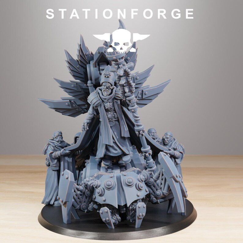 Scavenger Priest | Station Forge 16k Resin Miniatures | 28mm 32mm Tabletop Wargaming | Unpainted image 6