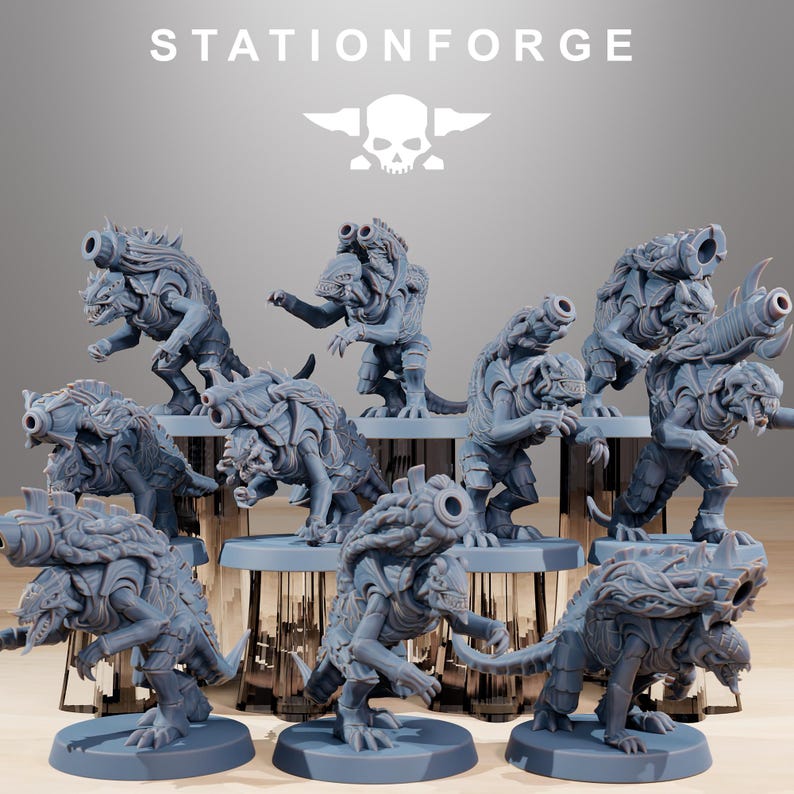 Xenariden-Mörser | Station Forge 16k Resin-Miniaturen | 28 mm/32 mm Tabletop-Wargaming | Unbemalt Bild 2