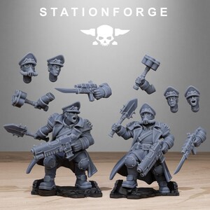Grimguard Lieutenant | Station Forge 16k Resin Miniatures | 28mm 32mm Tabletop Wargaming | Unpainted image 9