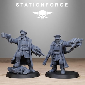 Freeguard Officer | Station Forge 16k Resin Miniatures | 28mm 32mm Tabletop Wargaming | Unpainted image 3