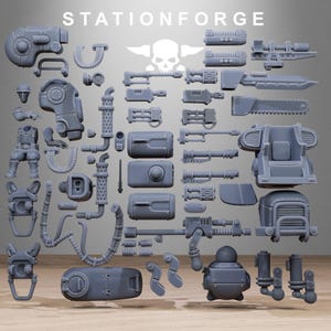 Freeguard Walker | Station Forge 16k Resin-Miniaturen | 28 mm/32 mm Tabletop-Wargaming | Unbemalt Bild 4