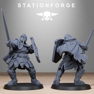 Royal Guard Bloodwardens | Station Forge 16k Resin Miniatures | 28mm 32mm Tabletop Wargaming | Unpainted image 8