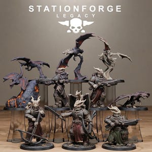 Solaris Dragon Squad | Station Forge 16k Resin Miniatures | 28mm 32mm Tabletop Wargaming | Unpainted image 1