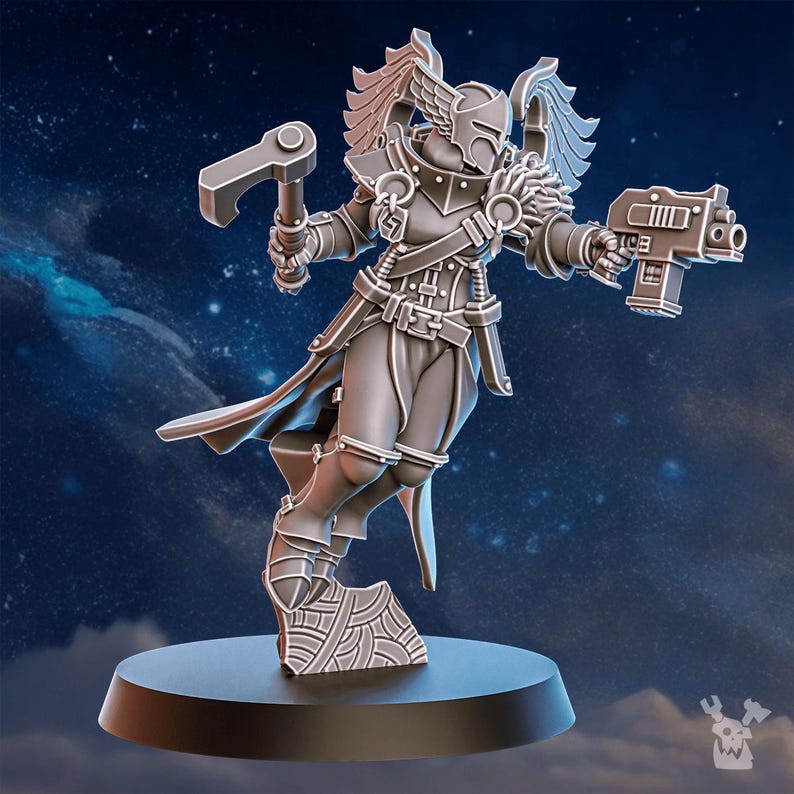 Valkyries Squad x5 | 16k Resin Miniatures | 28mm 32mm Tabletop Wargaming | Unpainted image 9