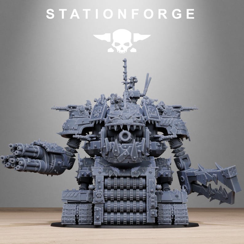 Orks Orkaz Gognauts | Station Forge 16k Resin Miniatures | 28mm 32mm Tabletop Wargaming | Unpainted image 3
