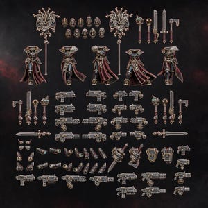 White Fangs Hunters Build Kit | 16k Resin Miniatures | 28mm 32mm Tabletop Wargaming | Unpainted image 1
