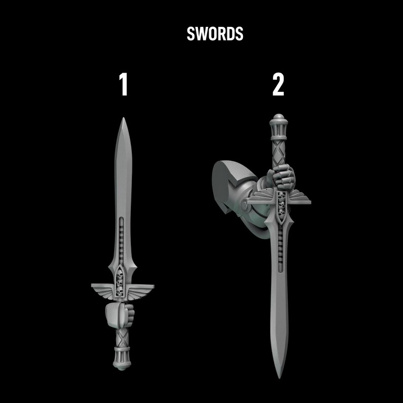 Eternal Pilgrims - Termi pack - Swords & mauls - 16k Resin - GreyTide Studio - Holy Warriors / Bitz / Tabletop / Wargaming / Grimdark imagen 2