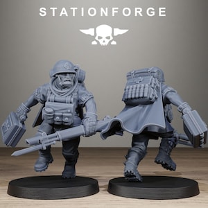 Fanteria d'assedio Freeguard / Miniature in resina 16k Station Forge / 28 mm 32 mm Wargaming da tavolo / Non dipinte immagine 10