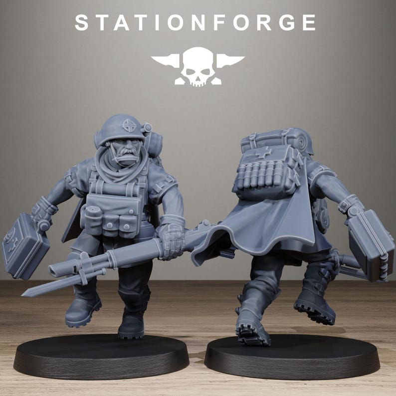 Fanteria d'assedio Freeguard / Miniature in resina 16k Station Forge / 28 mm 32 mm Wargaming da tavolo / Non dipinte immagine 10