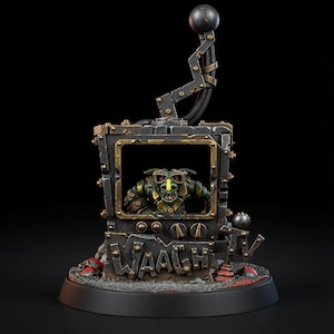 Ork TV | 16k hartsminiatyrer | 28 mm 32 mm bordsspel | Omålad bild 1