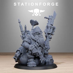 Orks Orkaz Santa Chaos | Station Forge 16k Resin-Miniaturen | 28 mm 32 mm Tabletop-Wargaming | Unbemalt Bild 9
