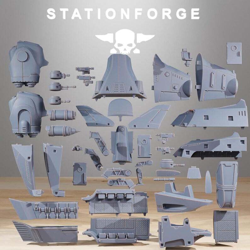 Vaskar Dropship | Station Forge 16k Resin Miniatures | 28mm 32mm Tabletop Wargaming | Unpainted image 8