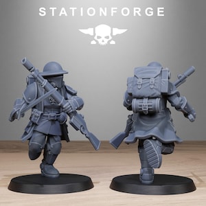 Königliche Garde-Vollstrecker | Station Forge 16k Resin-Miniaturen | 28 mm/32 mm Tabletop-Wargaming | Unbemalt Bild 7