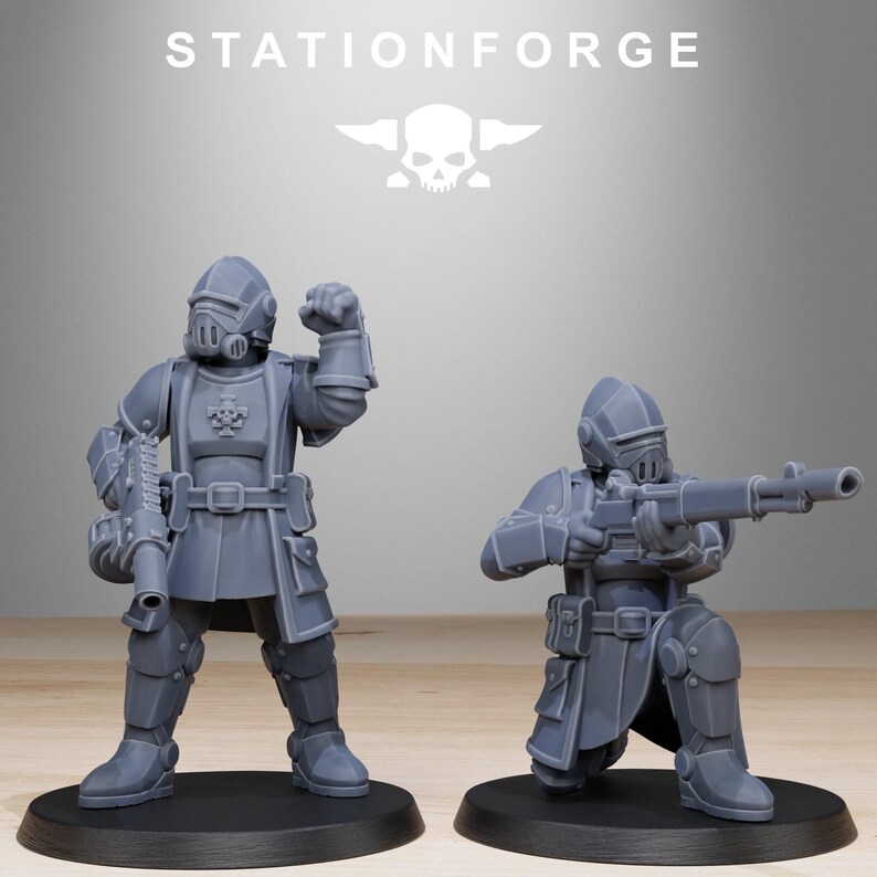 Royalguard Patrol | Station Forge 16k Resin Miniatures | 28mm 32mm Tabletop Wargaming | Unpainted image 4