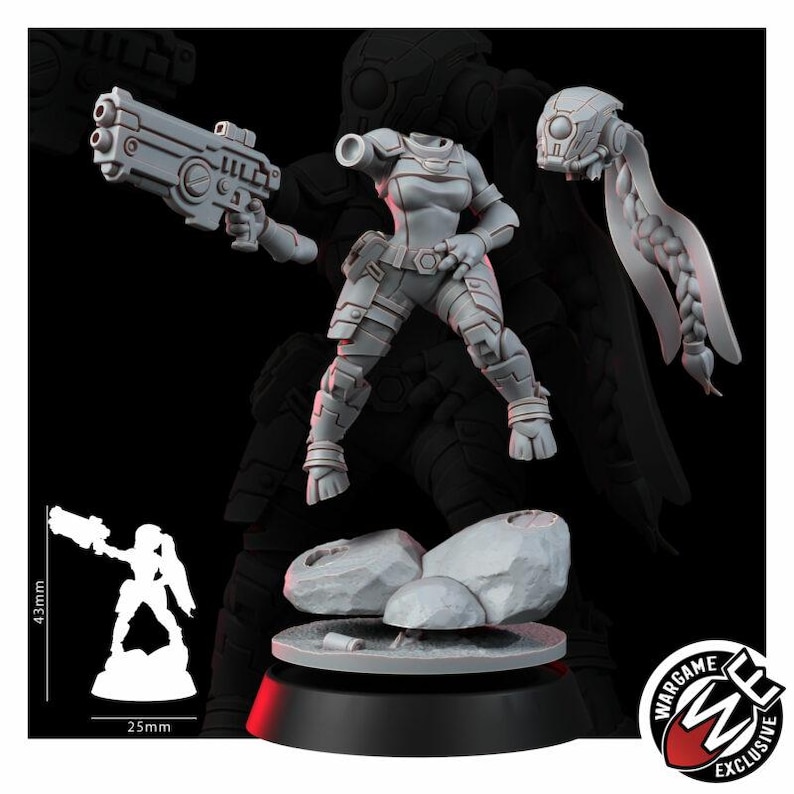 Coalition Trailseekers T1 | 16k hartsminiatyrer | 28 mm 32 mm bordsspel | Omålad bild 13
