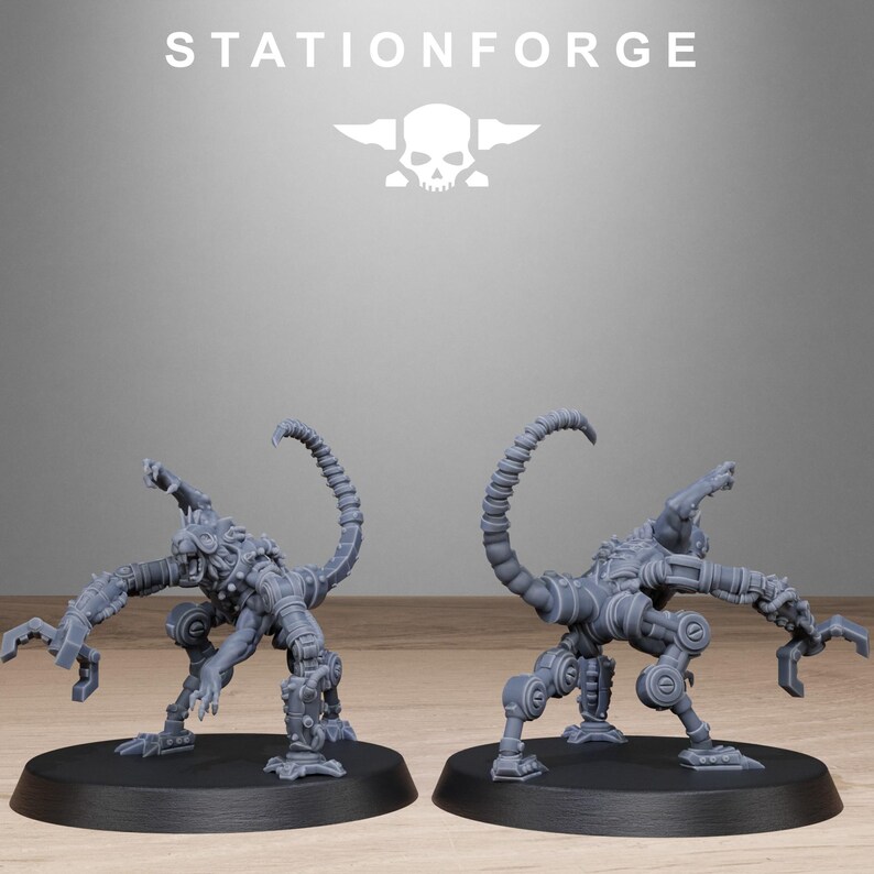 Raticus Technoclaw | Station Forge 16k Resin Miniatures | 28mm 32mm Tabletop Wargaming | Unpainted image 3