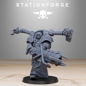 Plünderer-Infanterie (Volatiles) | Station Forge 16k Resin-Miniaturen | 28 mm/32 mm Tabletop-Wargaming | Unbemalt Bild 8