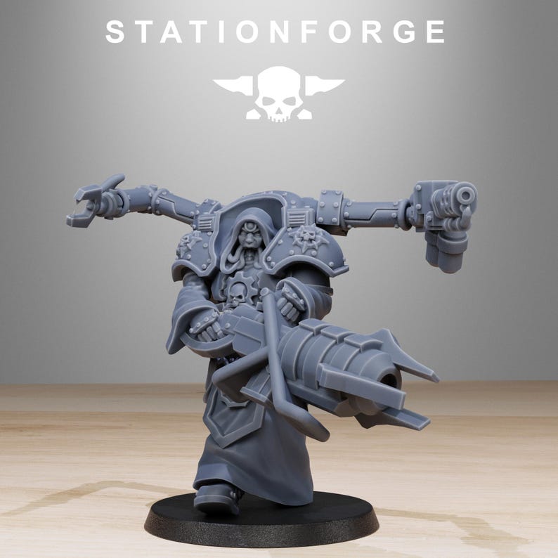 Plünderer-Infanterie (Volatiles) | Station Forge 16k Resin-Miniaturen | 28 mm/32 mm Tabletop-Wargaming | Unbemalt Bild 8