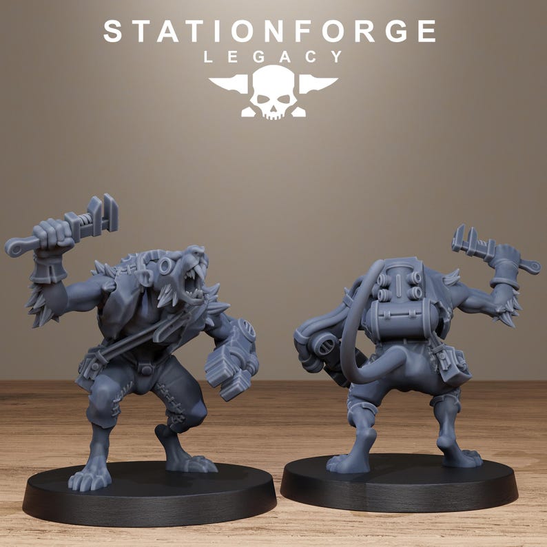 Rotfang Infantry | Station Forge 16k Resin Miniatures | 28mm 32mm Tabletop Wargaming | Unpainted image 8