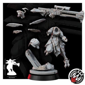 Coalition Hornets Striketeam Specialists | 16k Resin Miniatures | 28mm 32mm Tabletop Wargaming | Unpainted image 9