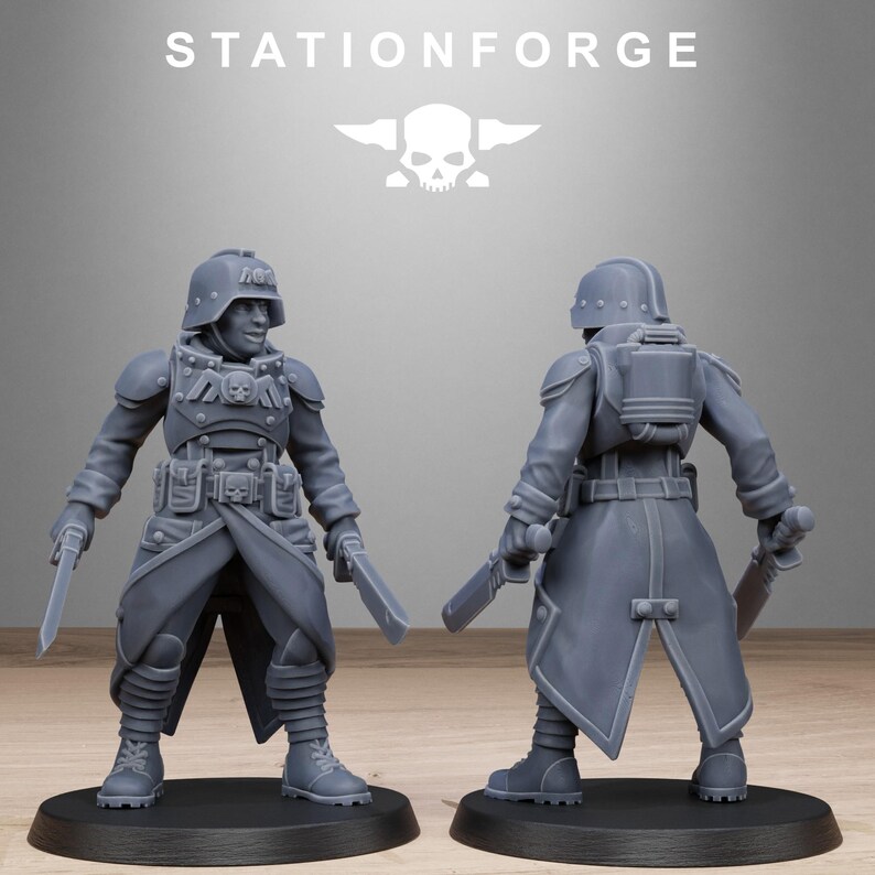 Sœurs d'Acier Grimguard | Figurines en résine Station Forge 16k | 28 mm et 32 mm | Jeux de figurines | Non peintes image 5