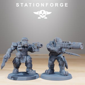 Orks Orkaz Skillers | Station Forge 16k Resin Miniatures | 28mm 32mm Tabletop Wargaming | Unpainted image 8