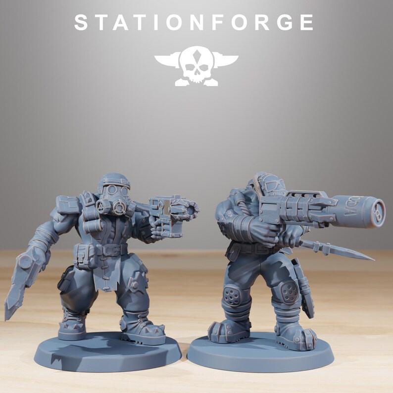 Orks Orkaz Skillers | Station Forge 16k Resin Miniatures | 28mm 32mm Tabletop Wargaming | Unpainted image 8