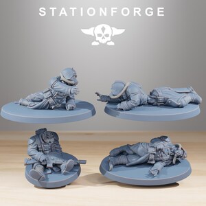 Grimguard The Fallen / Station Forge 16k Miniaturas de resina / 28 mm 32 mm Juegos de guerra de mesa / Sin pintar imagen 7