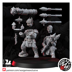 Chaos Renegades Of Pain Agony Weapon Team Tormental Annihilator | 16k Resin Miniatures | 28mm 32mm Tabletop Wargaming | Unpainted image 4
