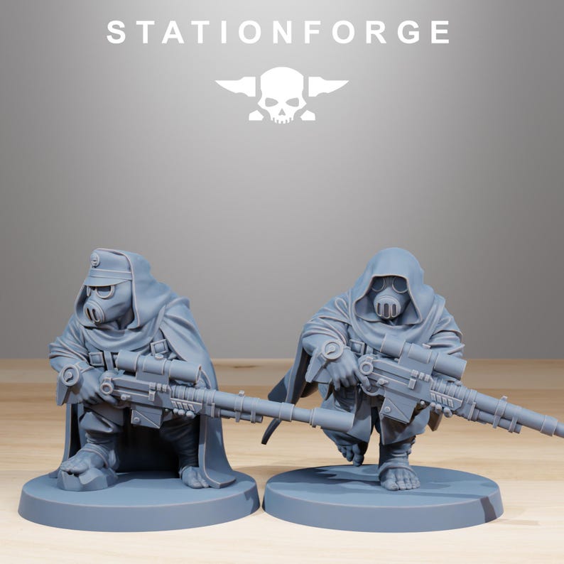 GrimGuardSkulldarts | Station Forge 16k Resin Miniatures | 28mm 32mm Tabletop Wargaming | Unpainted image 6