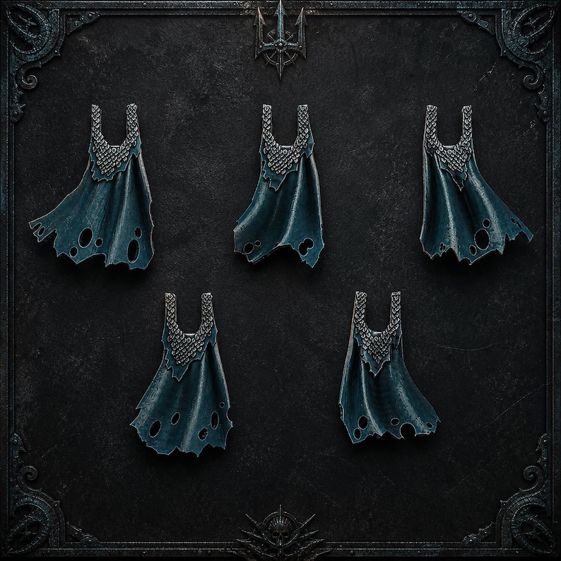 Scylla Cloaks - Set of 5 - 16k Resin - DakkaDakka - Space Navy / Bitz / Tabletop / Wargaming / Grimdark image 1