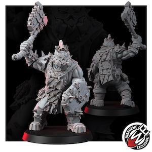 Chaos Renegades Of Pain Bulls | 16k Resin Miniatures | 28mm 32mm Tabletop Wargaming | Unpainted image 7
