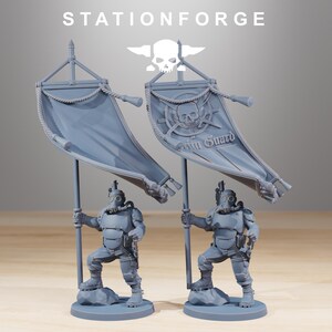 Grimguard Hunters | Station Forge 16k Resin Miniatures | 28mm 32mm Tabletop Wargaming | Unpainted image 4