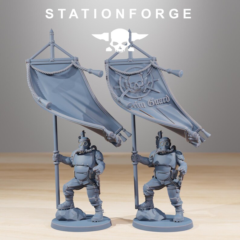 Grimguard Hunters | Station Forge 16k Resin Miniatures | 28mm 32mm Tabletop Wargaming | Unpainted image 4