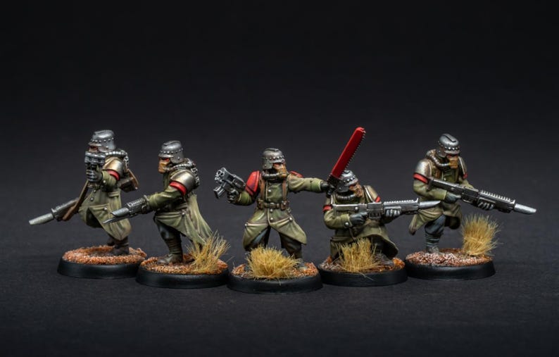 Grimguard Trench Runners / Miniature in resina 16k di Station Forge / 28 mm 32 mm per wargame da tavolo / Non dipinte immagine 7