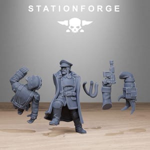 Freeguard Officer | Station Forge 16k Resin Miniatures | 28mm 32mm Tabletop Wargaming | Unpainted image 6