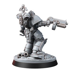 Space Knights Nomad | 16k Resin Miniatures | 28mm 32mm Tabletop Wargaming | Unpainted image 6