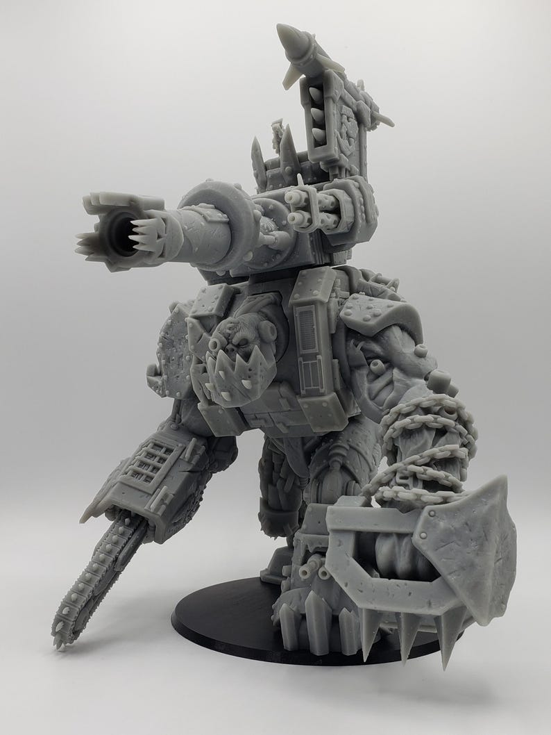Orks Orkaz Mega Steppa | Station Forge 16k Resin Miniatures | 28mm 32mm Tabletop Wargaming | Unpainted image 10