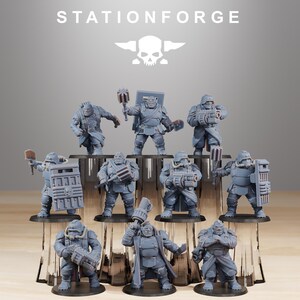 Grimguard Mutants | Station Forge 16k Resin Miniatures | 28mm 32mm Tabletop Wargaming | Unpainted image 2