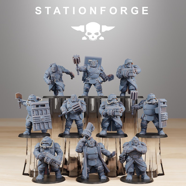 Grimguard Mutants | Station Forge 16k Resin Miniatures | 28mm 32mm Tabletop Wargaming | Unpainted image 2