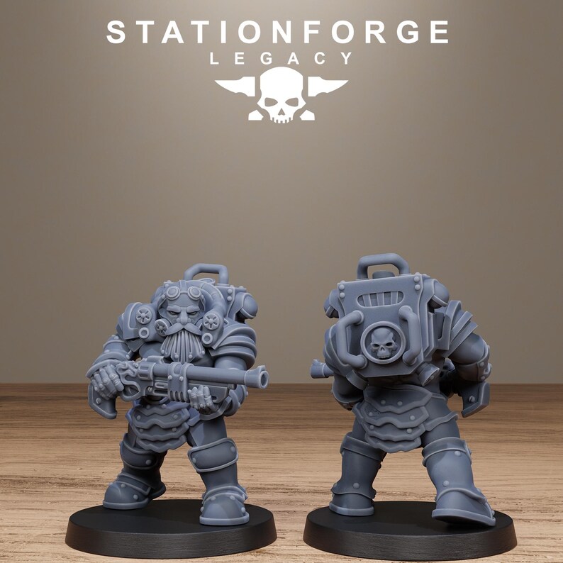 Ironvale Infantry | Station Forge 16k Resin Miniatures | 28mm 32mm Tabletop Wargaming | Unpainted image 8