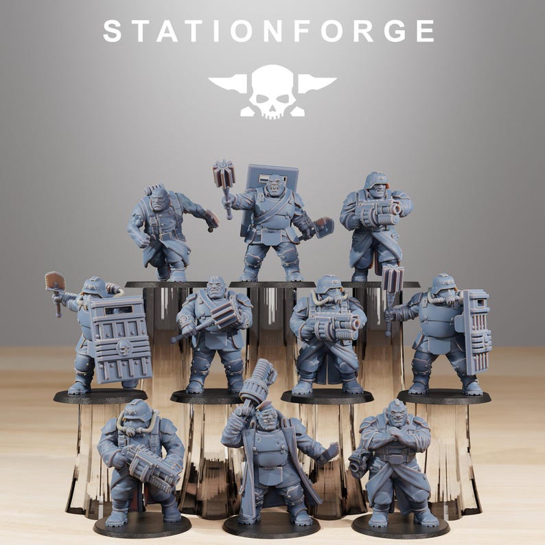 Grimguard Mutants | Station Forge 16k Resin Miniatures | 28mm 32mm Tabletop Wargaming | Unpainted image 10
