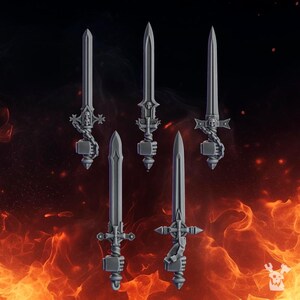 Espadas cruzadas Pactum Aeternum - Resina de 16k - DakkaDakka - Guerreros Templarios / Bitz / Mesa / Wargaming / Grimdark imagen 2