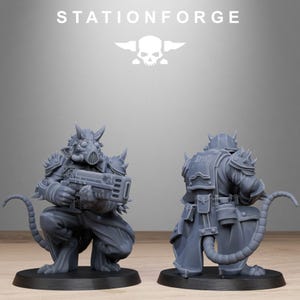Corrupted Guard Raticus | Station Forge 16k Resin Miniatures | 28mm 32mm Tabletop Wargaming | Unpainted image 7