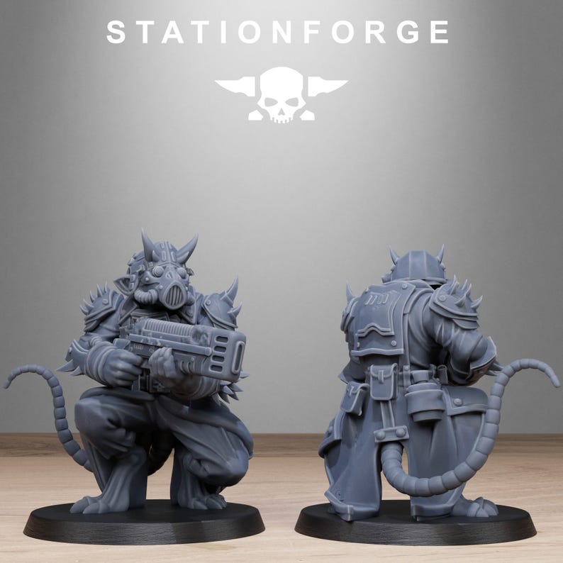 Corrupted Guard Raticus | Station Forge 16k Resin Miniatures | 28mm 32mm Tabletop Wargaming | Unpainted image 7
